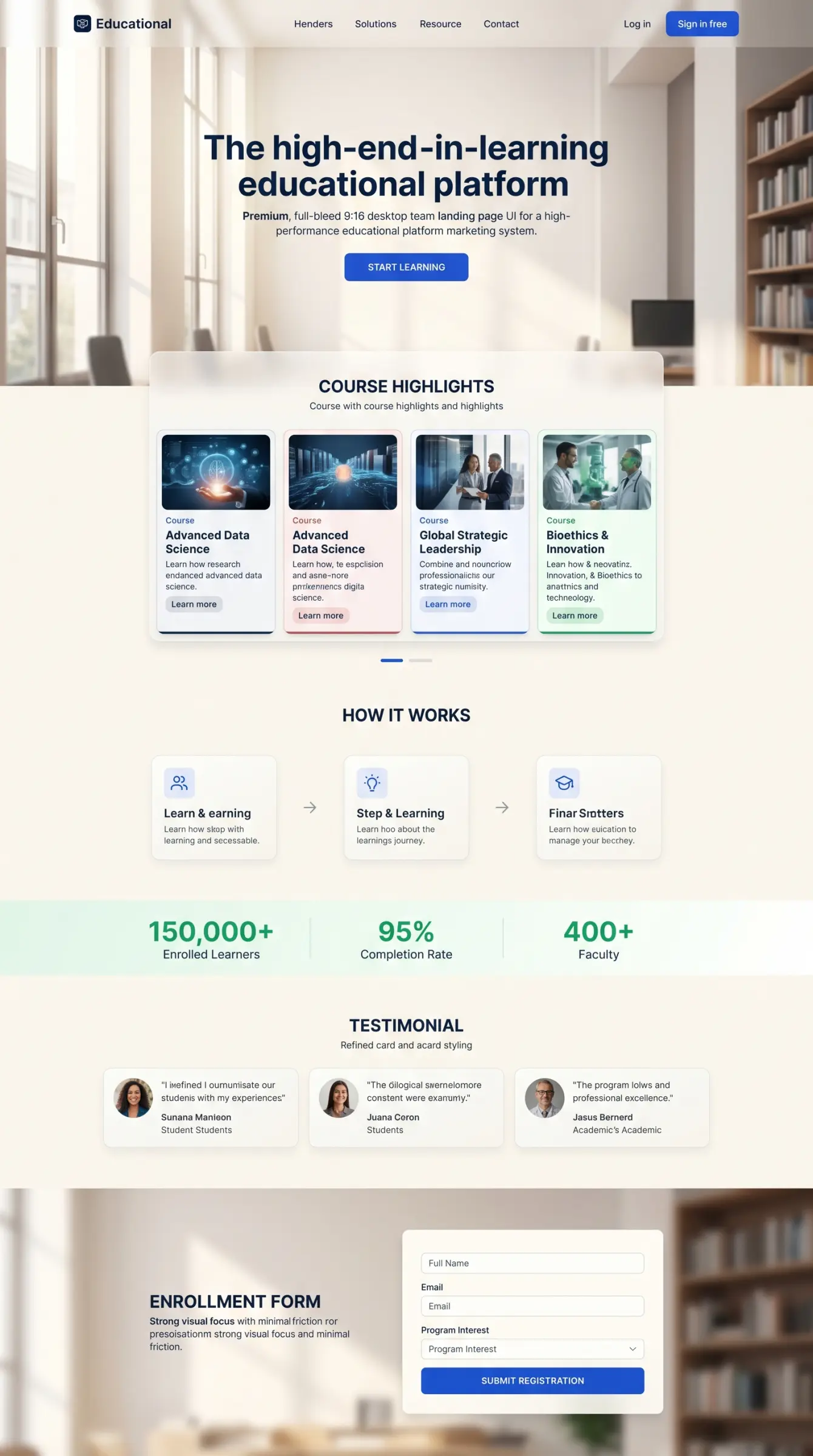 Main Landing Page