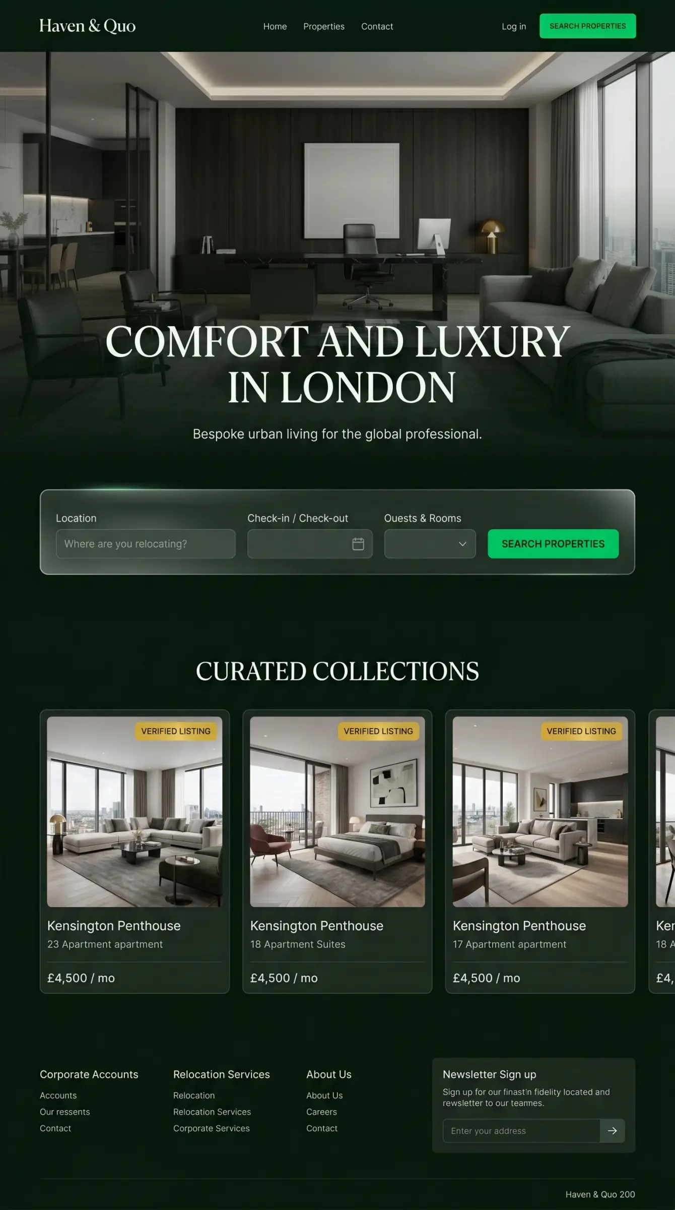 Main Landing Page
