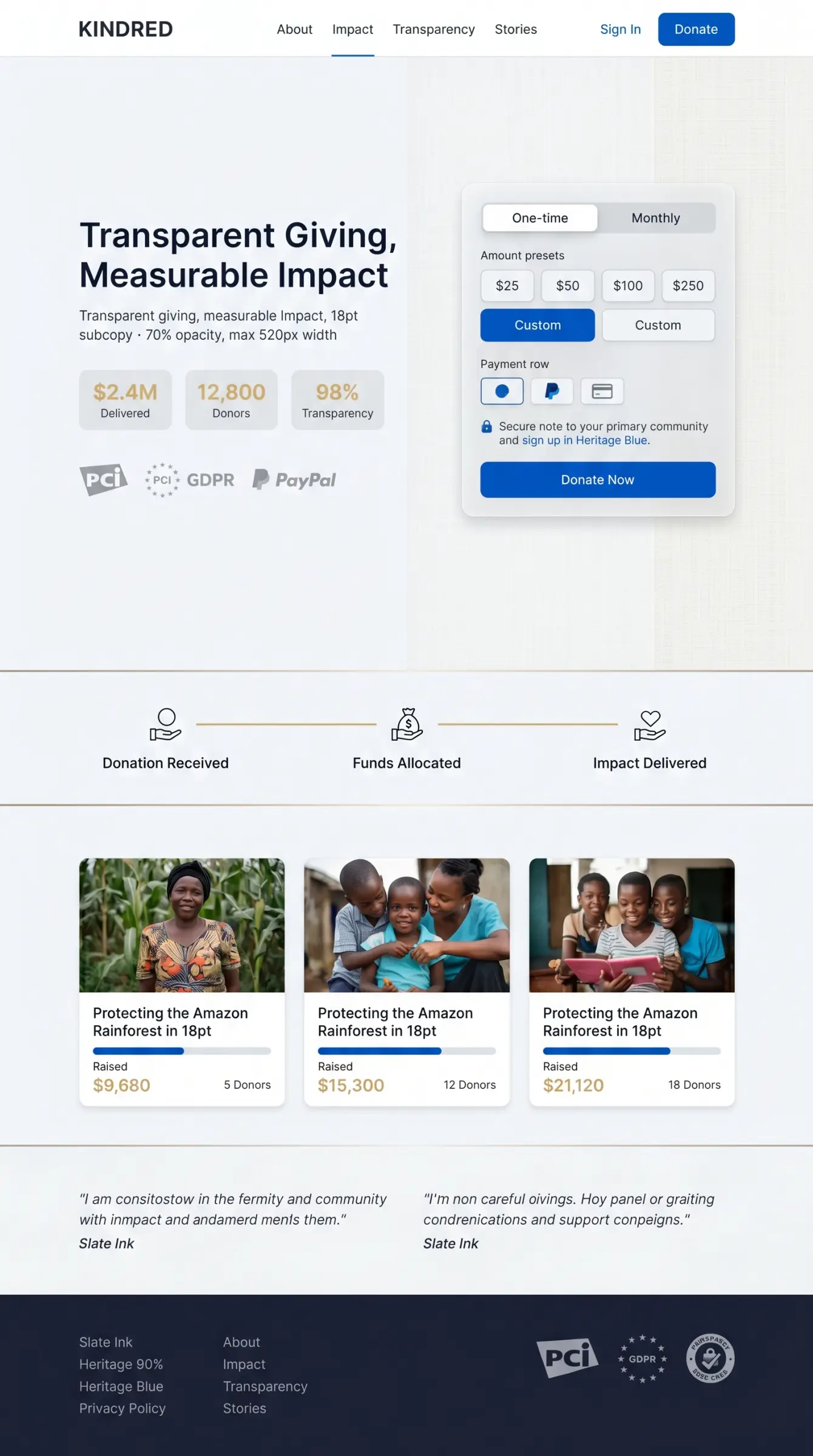 Main Landing Page