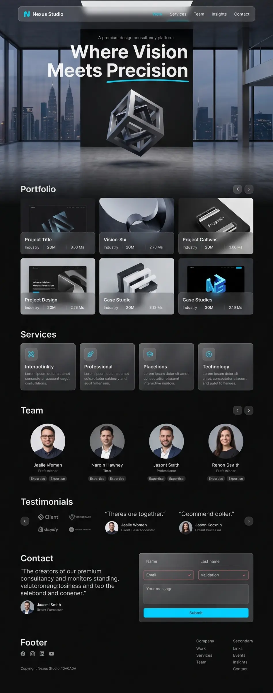 Main Landing Page