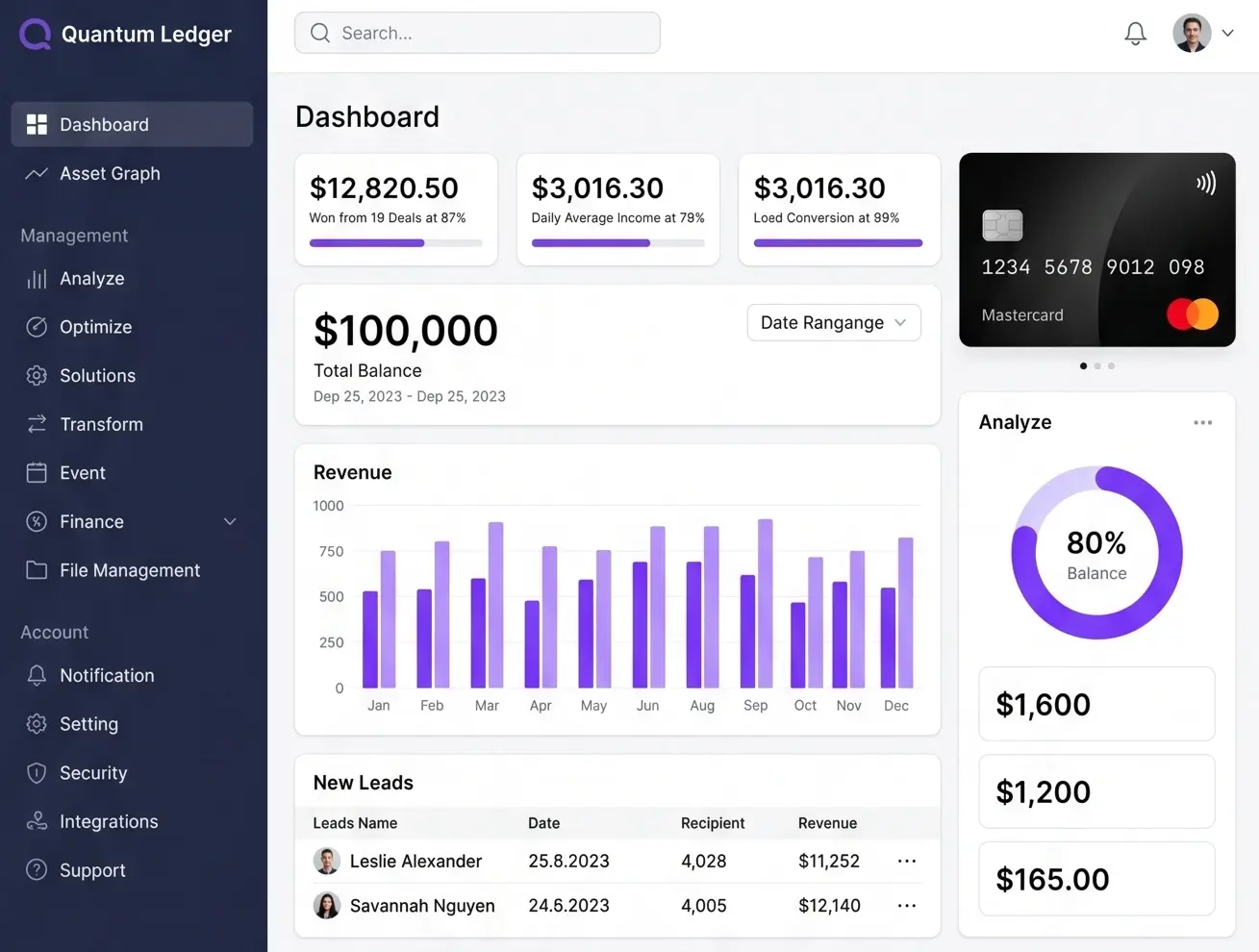 Main Landing Page