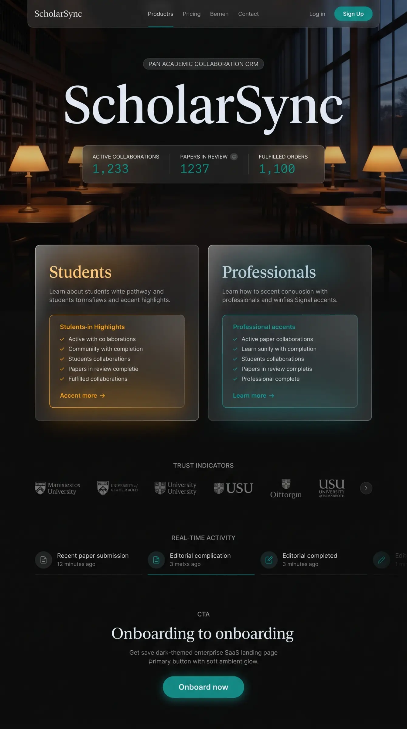 Main Landing Page